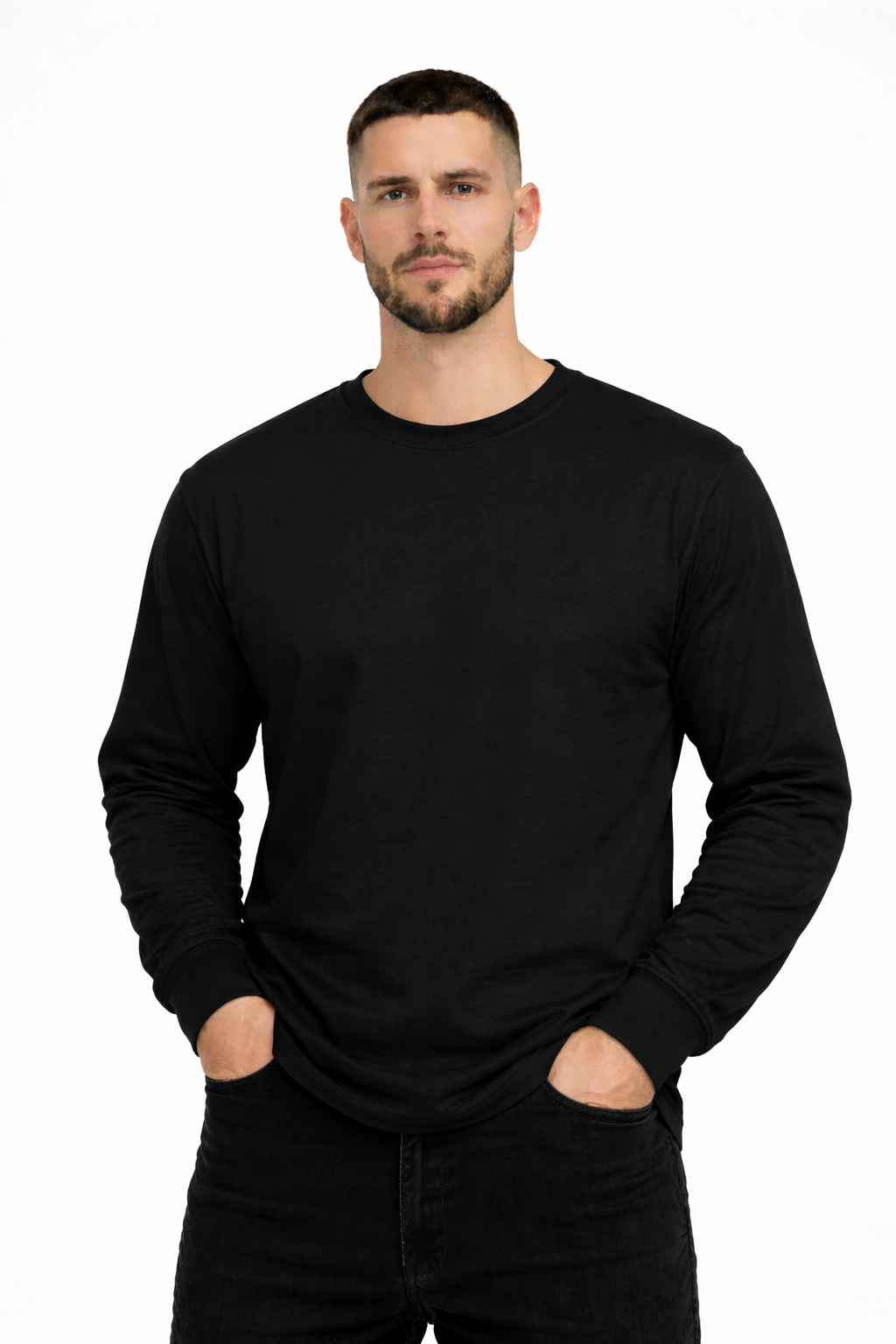 Långärmad tröja med tryck