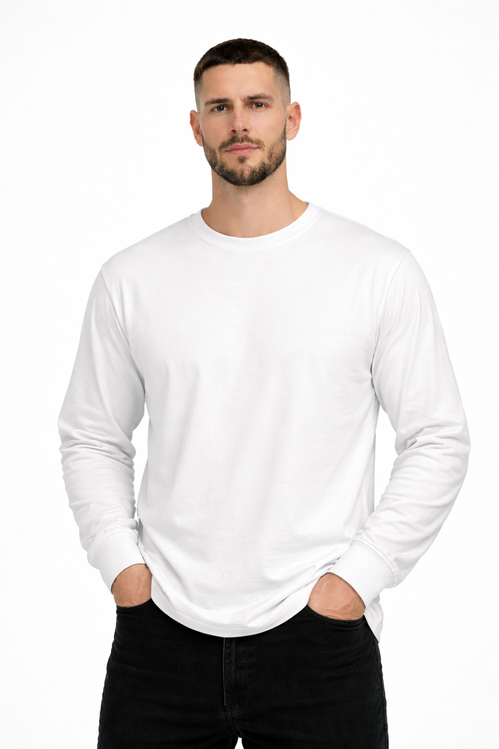 Långärmad tröja med tryck